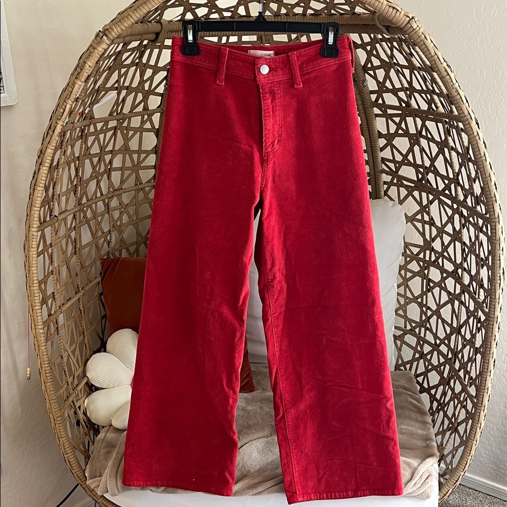 Universal Thread Red Wide-Leg Corduroy Pants
